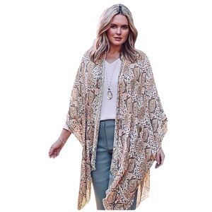 J.JILL - Soft Draped Ruana Shawl XL-3X